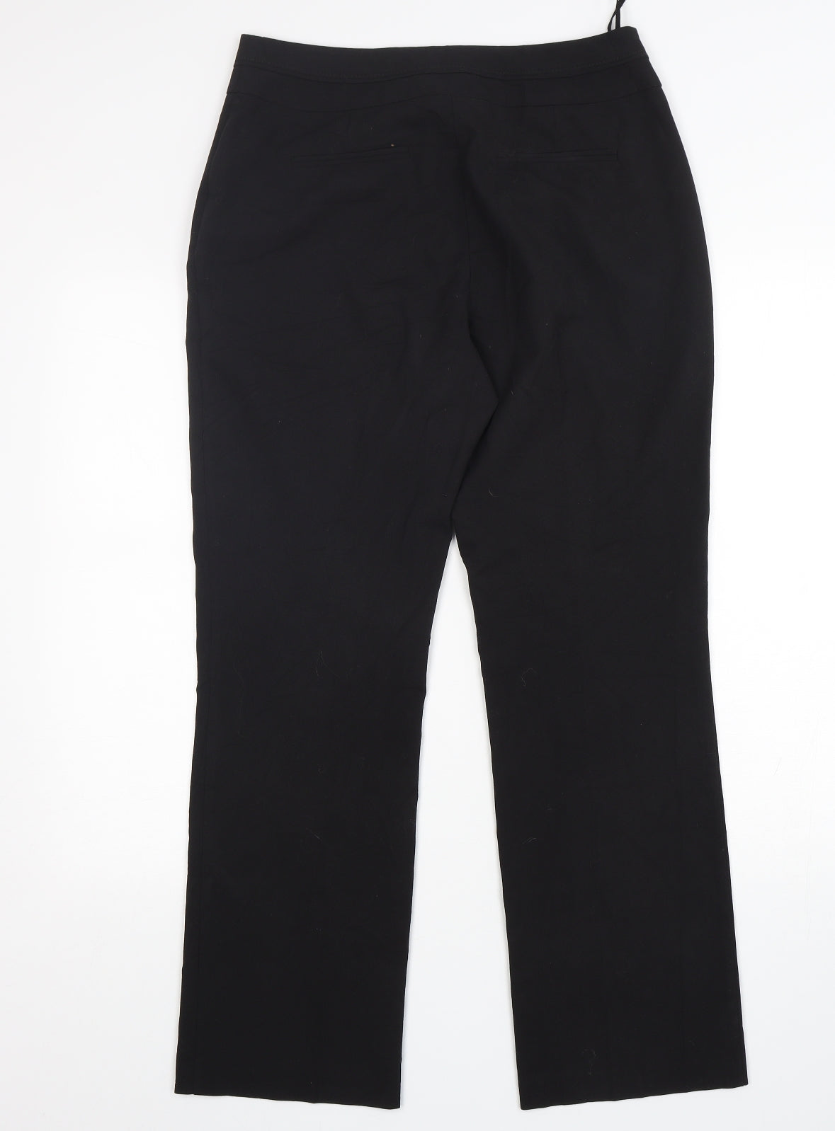 M&Co Womens Black  Polyester Trousers  Size 10 L29 in Regular