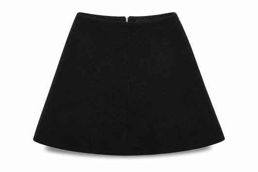 Topshop Womens Black  Polyester Mini Skirt Size 8