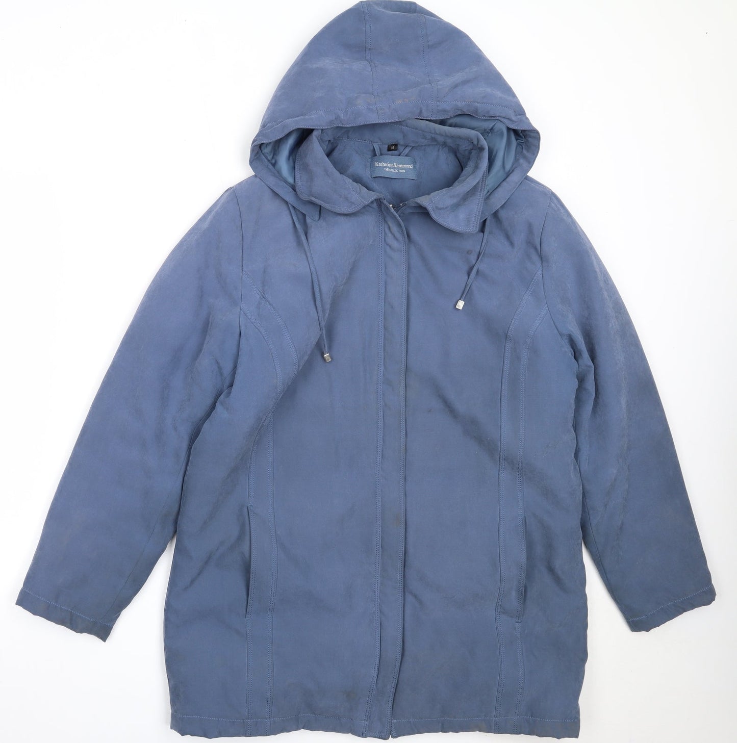 Katherine Hammond Womens Blue   Overcoat Coat Size 14