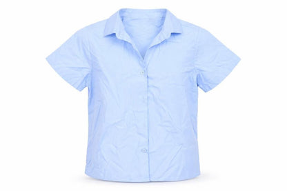 George Girls Blue  Polyester Basic Button-Up Size 8-9 Years Collared  - school