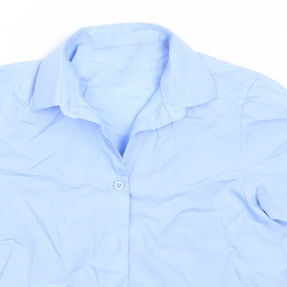 George Girls Blue  Polyester Basic Button-Up Size 8-9 Years Collared  - school