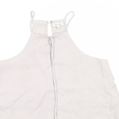 River Island Womens Grey  Polyester Camisole Blouse Size 8 Square Neck
