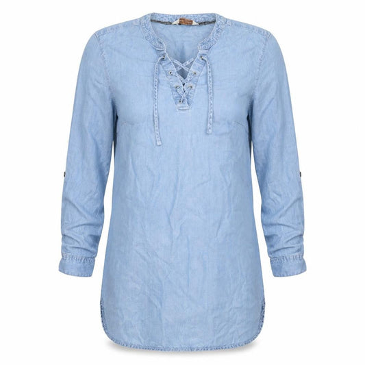 F&F Womens Blue  Lyocell Shift  Size 14  V-Neck