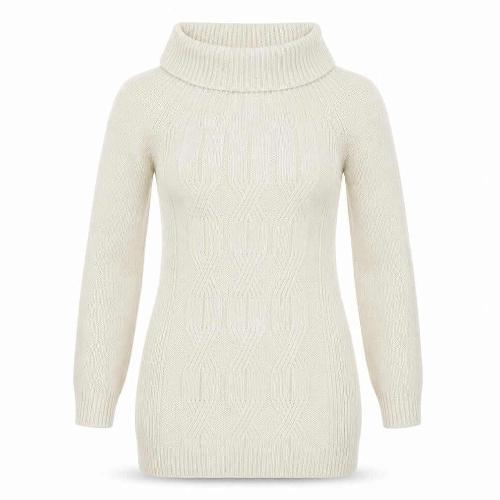 Preworn Womens Beige Roll Neck  Acrylic Pullover Jumper Size S