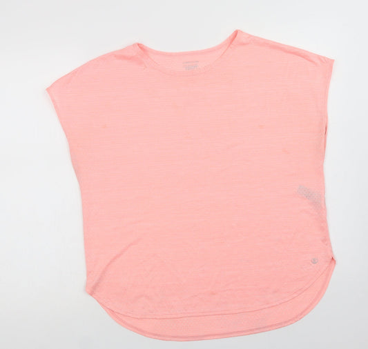 Dunnes Stores Womens Pink  Polyester Basic T-Shirt Size M Crew Neck
