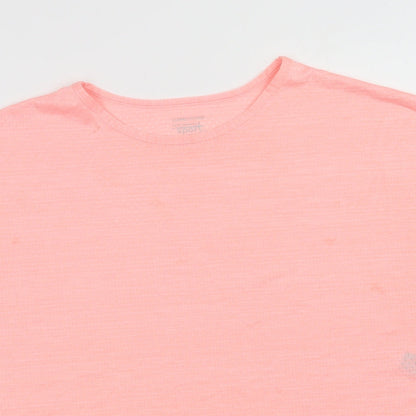 Dunnes Womens Pink  Polyester Basic T-Shirt Size M Crew Neck