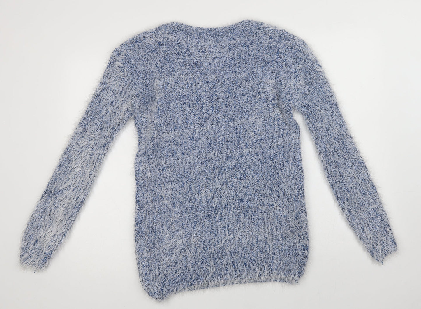 Moda Impression Womens Blue Crew Neck   Pullover Jumper Size M