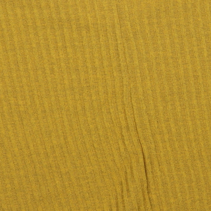 New Look Womens Yellow V-Neck  Polyester Pullover Jumper Size M