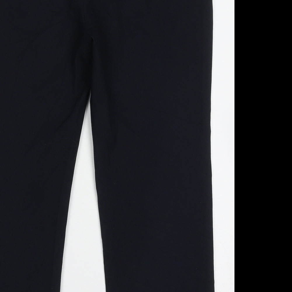bonmarch Womens Blue  Polyester Trousers  Size 12 L25 in Regular Hook & Eye