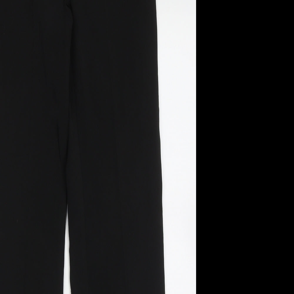 Dragon Womens Black  Polyester Trousers  Size 6 L30 in Regular Hook & Eye