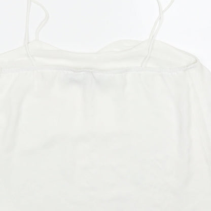 Preloved Mango Womens White  Polyester Basic Tank Size M V-Neck - Label