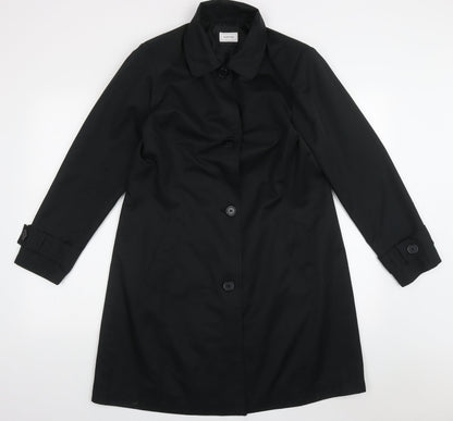 Preloved Agenda Womens Black   Jacket  Size 14  Button - Front