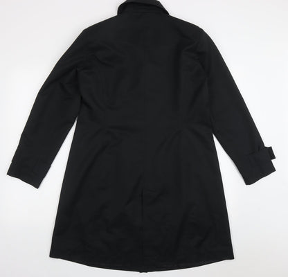 Preloved Agenda Womens Black   Jacket  Size 14  Button - Back