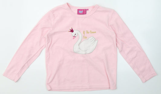 Selena Girl Girls Pink  Polyester Top Pyjama Top Size 13 Years   - If the crown fits/swan