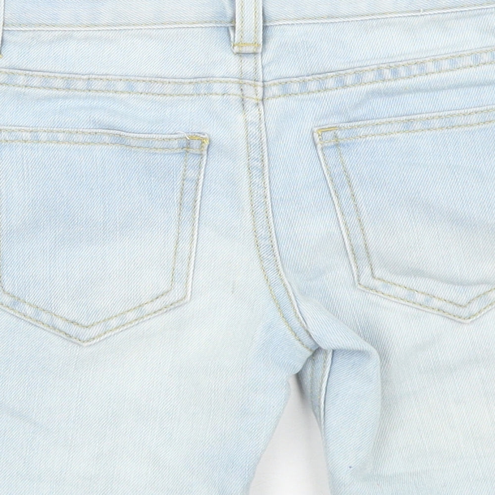Denim Co Girls Blue  Cotton Boyfriend Shorts Size 3-4 Years  Regular