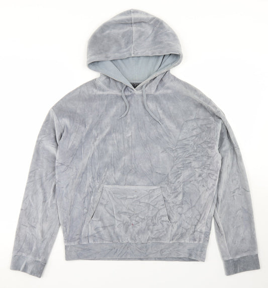 Topshop Womens Grey  Cotton Pullover Hoodie Size 8