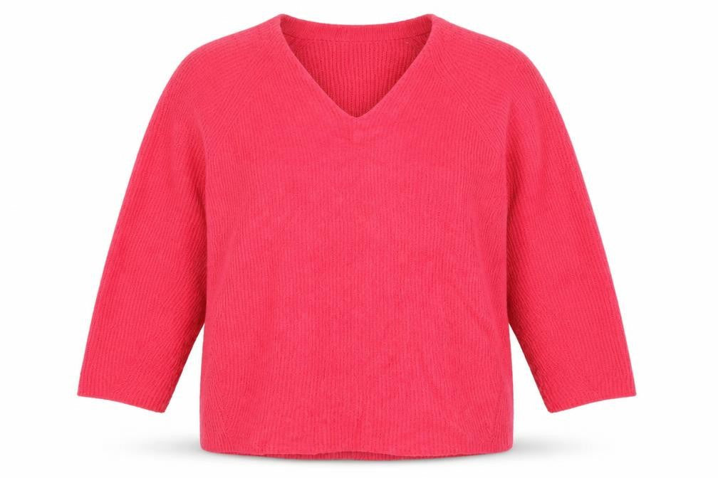 Topshop Womens Pink Round Neck  Acrylic Pullover Jumper Size 12