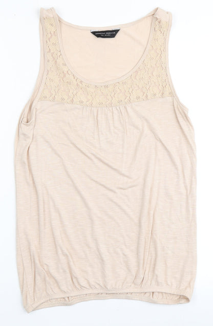 Dorothy Perkins Womens Pink  Viscose Basic Tank Size 8 Round Neck
