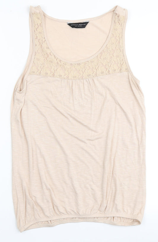 Dorothy Perkins Womens Pink  Viscose Basic Tank Size 8 Round Neck