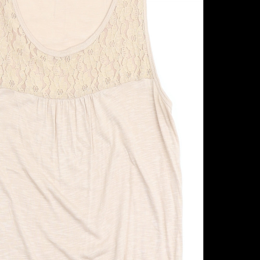 Dorothy Perkins Womens Pink  Viscose Basic Tank Size 8 Round Neck