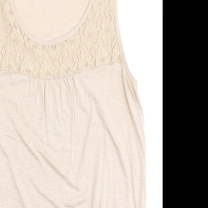 Dorothy Perkins Womens Pink  Viscose Basic Tank Size 8 Round Neck