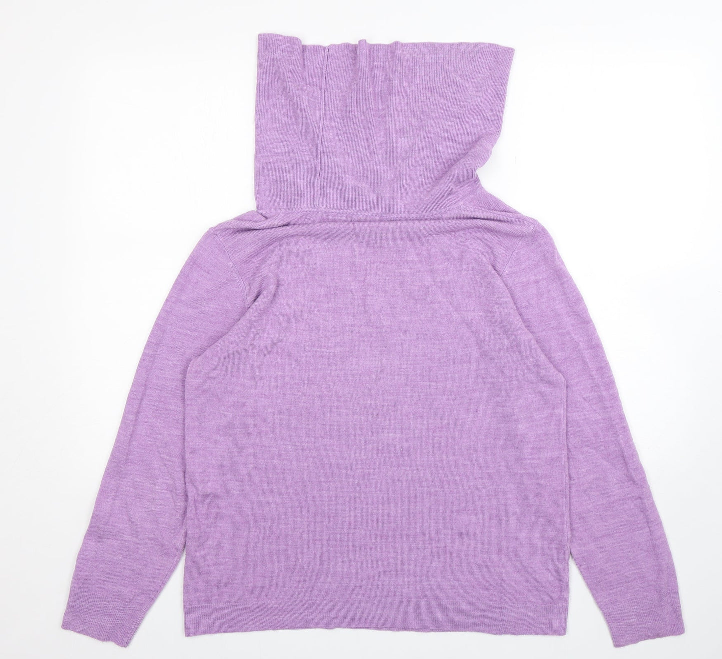 St Bernard Womens Purple Roll Neck  Acrylic Pullover Jumper Size L