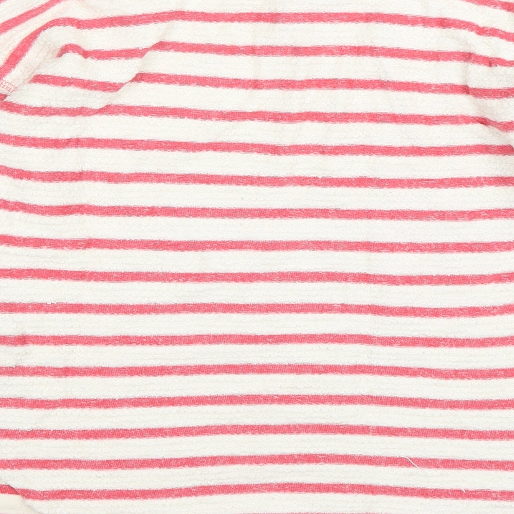 Marks and Spencer Womens Multicoloured Round Neck Striped Cotton Pullover Jumper Size 8