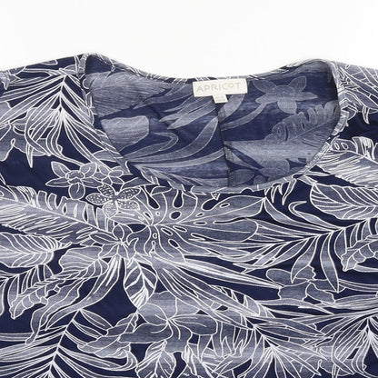 Apricot  Womens Multicoloured Floral Polyester Basic T-Shirt Size 12 Round Neck