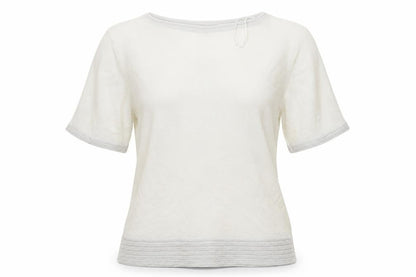Next Womens White Round Neck  Viscose Pullover Jumper Size 14