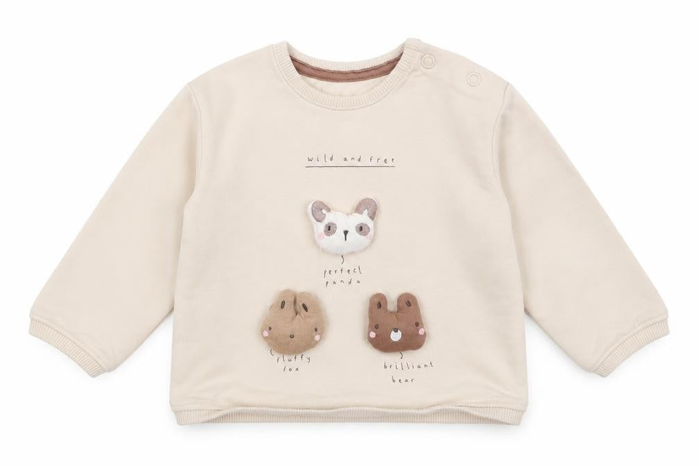 George Boys Beige  Cotton Pullover Jumper Size 0-3 Months