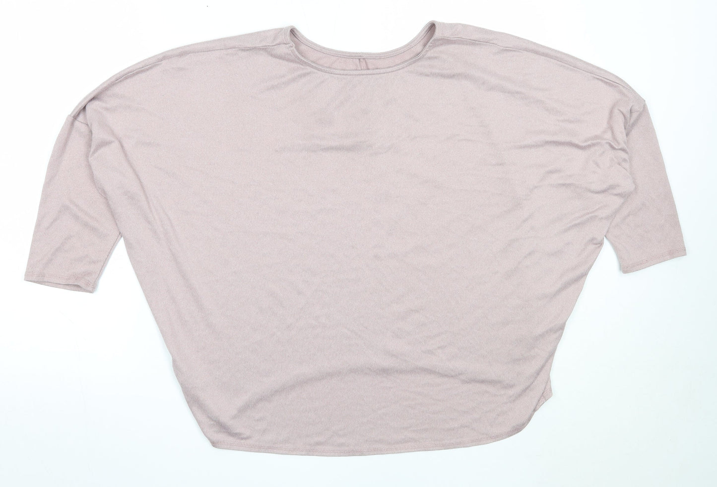 Dunnes Stores Womens Pink Round Neck  Polyester Pullover Jumper Size L
