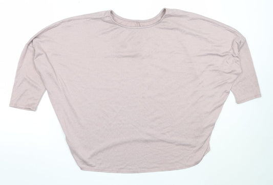 Dunnes Stores Womens Pink Round Neck  Polyester Pullover Jumper Size L
