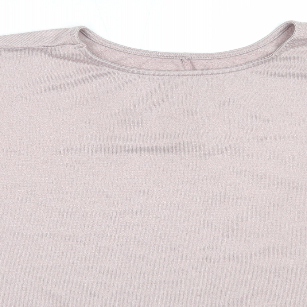 Dunnes Stores Womens Pink Round Neck  Polyester Pullover Jumper Size L