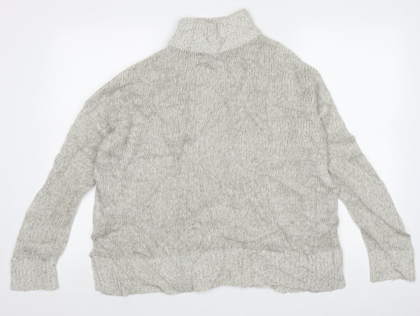 New Look Womens Beige High Neck  Acrylic Pullover Jumper Size M