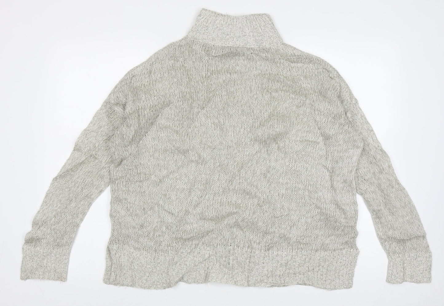 New Look Womens Beige High Neck  Acrylic Pullover Jumper Size M