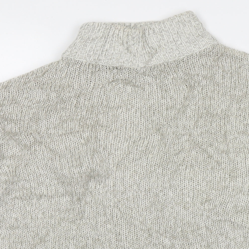 New Look Womens Beige High Neck  Acrylic Pullover Jumper Size M