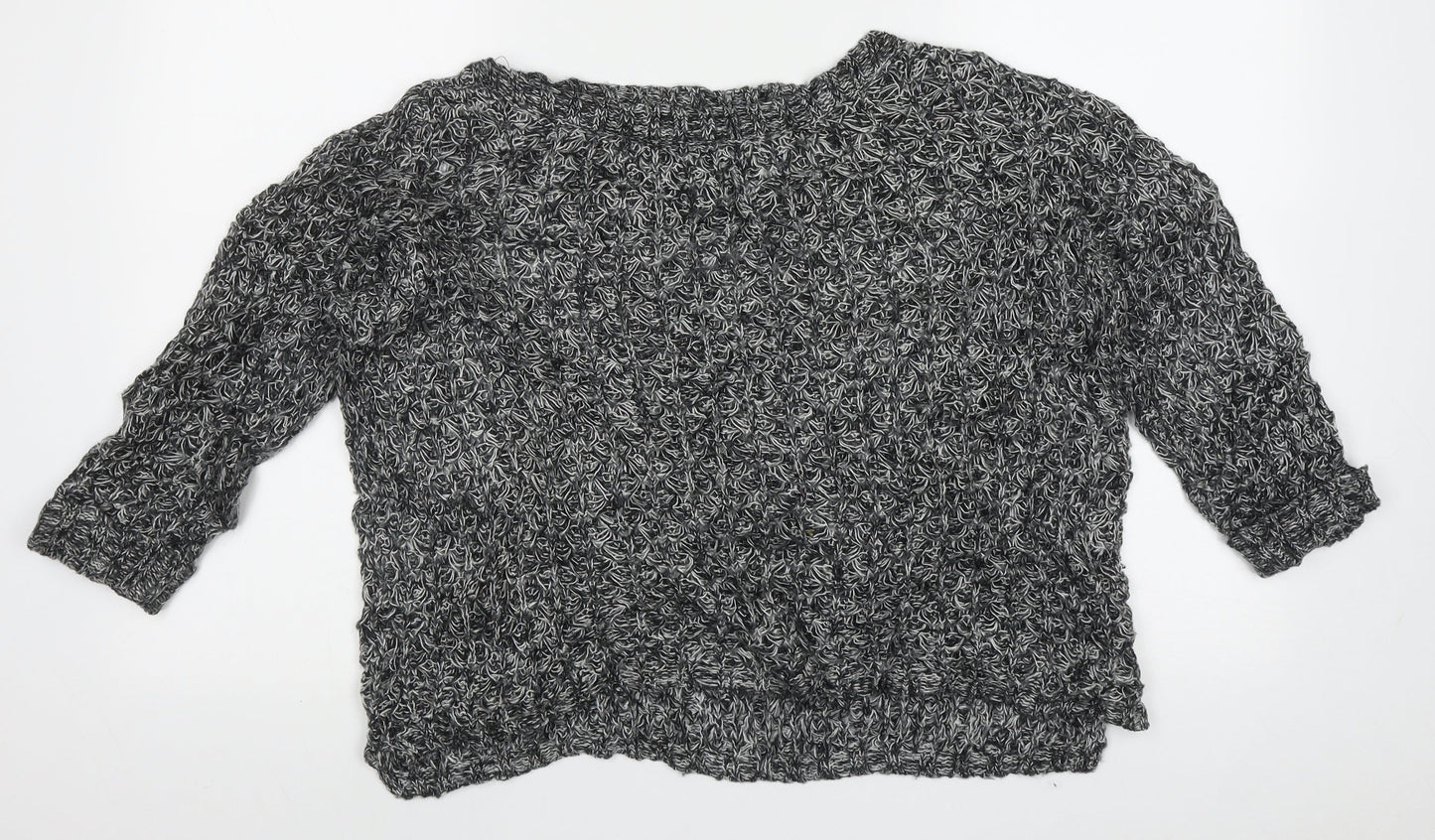 Atmosphere Womens Black Crew Neck  Acrylic Pullover Jumper Size 12