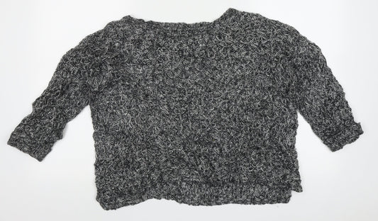 Atmosphere Womens Black Crew Neck  Acrylic Pullover Jumper Size 12