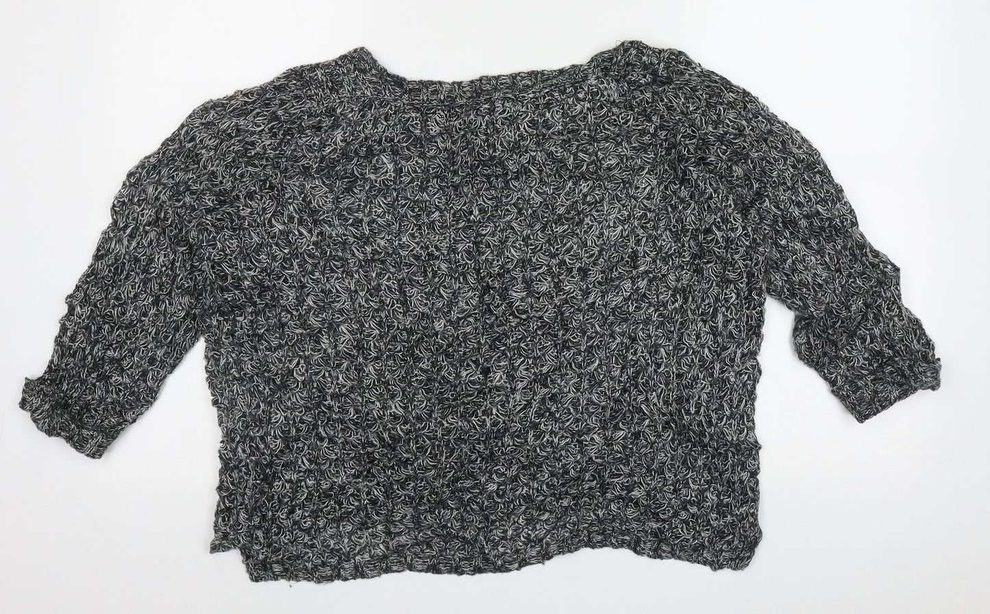 Atmosphere Womens Black Crew Neck  Acrylic Pullover Jumper Size 12