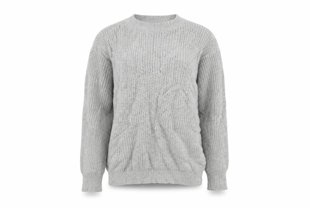 PRETTYLITTLETHING Womens Grey Cowl Neck  Acrylic Pullover Jumper Size M