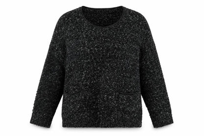 Katsumi Womens Black Crew Neck  Acrylic Pullover Jumper Size M