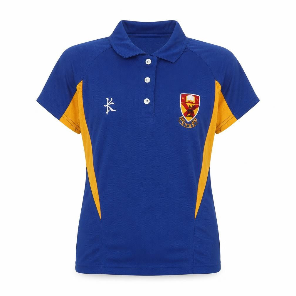 Kukri Womens Blue Colourblock Polyester Jersey Polo Size S Collared - CJHS
