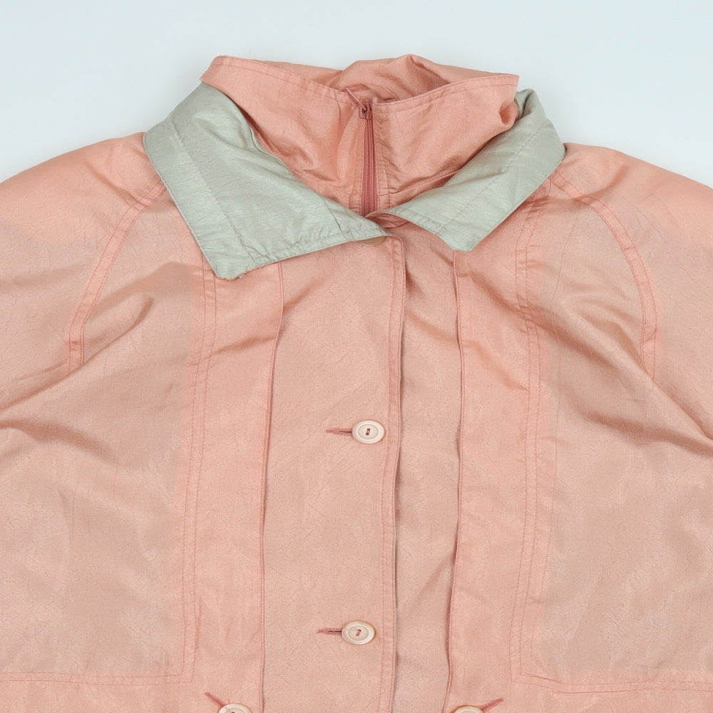 Savannah Womens Pink   Jacket  Size L  Button