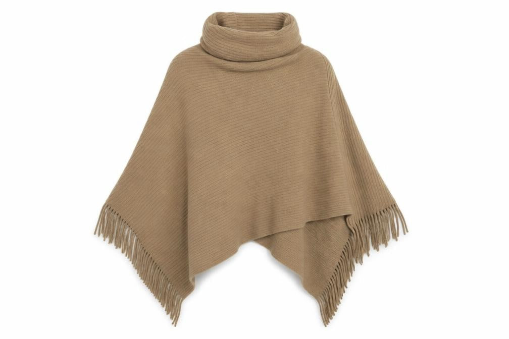 W Collection Womens Beige   Overcoat Poncho One Size
