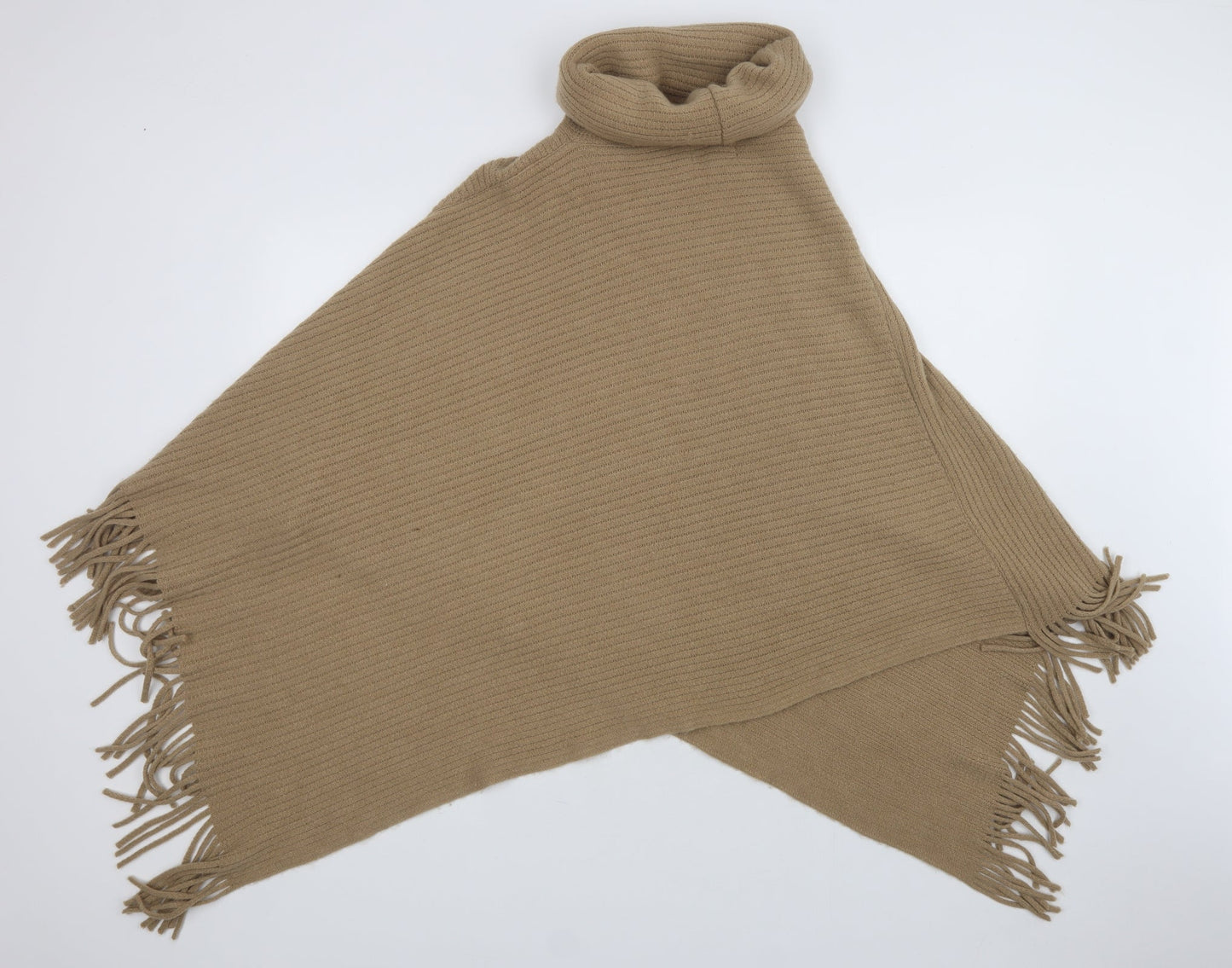 W Collection Womens Beige   Overcoat Poncho One Size