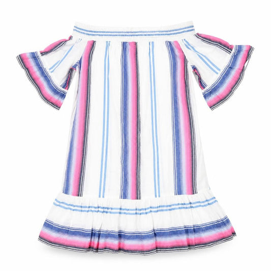 F&F Womens Multicoloured Striped Cotton A-Line  Size S  Off the Shoulder