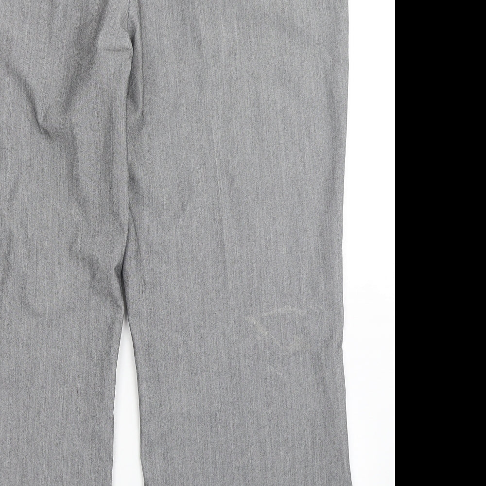 Marks and Spencer Womens Grey  Polyester Dress Pants Trousers Size 18 L26 in Regular Button