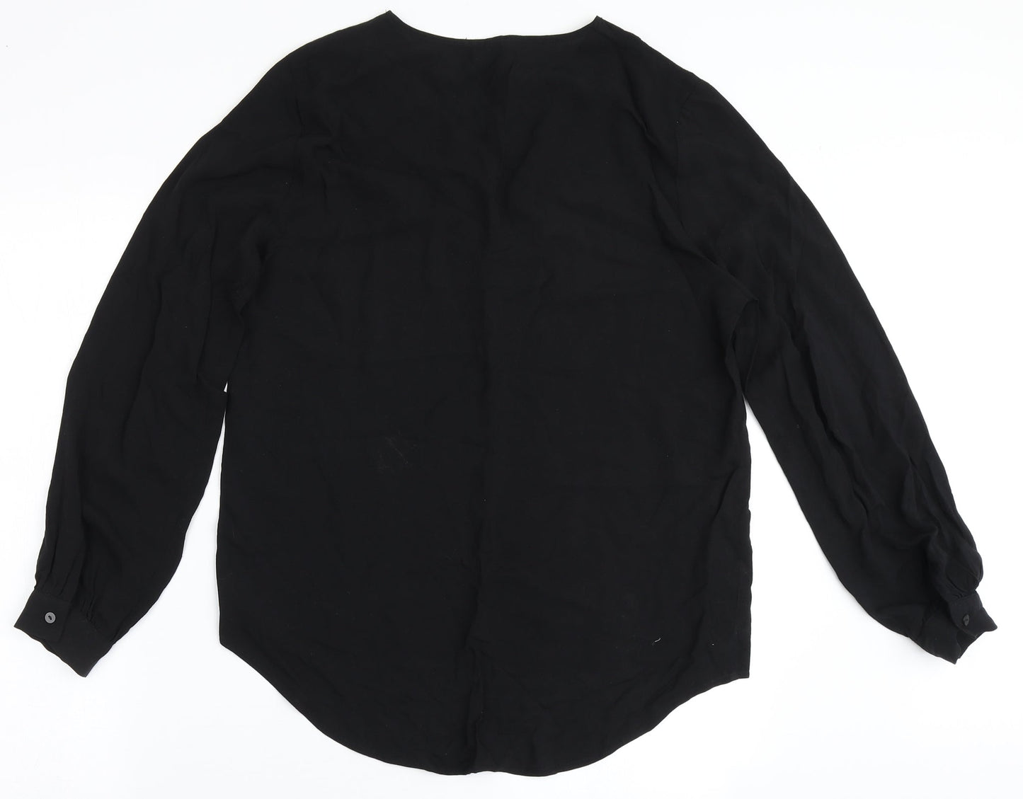 JDY Womens Black  Viscose Basic Blouse Size 8 V-Neck