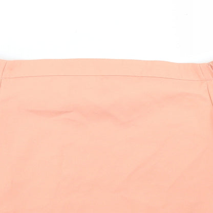 Missguided Womens Orange  Polyester Cropped Blouse Size 10 Off the Shoulder