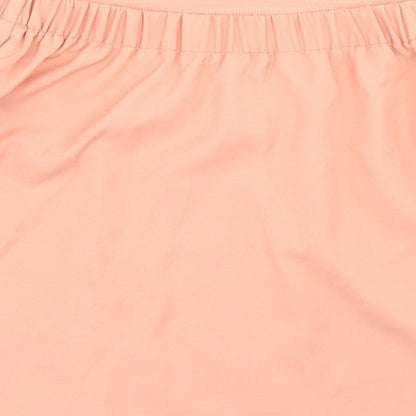 Missguided Womens Orange  Polyester Cropped Blouse Size 10 Off the Shoulder